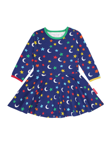 Toby Tiger Skater Kleid mit Mond und Sterne Print in blau