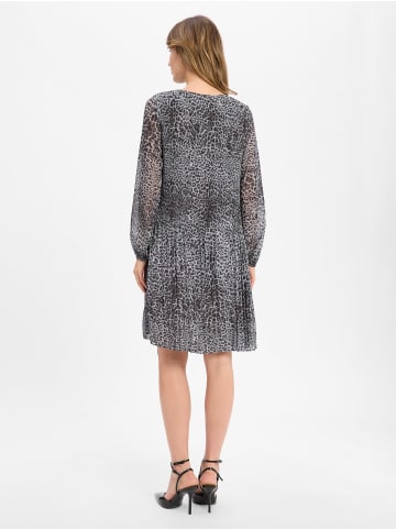 comma Kleid in hellgrau schwarz - 0001