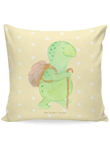 Mr. & Mrs. Panda kissen bedruckt Schildkröte Wanderer ohne Spruch in Gelb Pastell