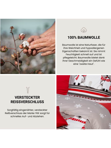 Schiesser Feinbiber-Bettwäsche-Set Dida in Grau
