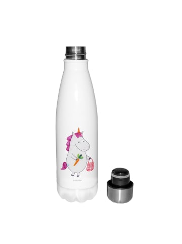 Mr. & Mrs. Panda Trinkflasche Einhorn Gemüse ohne Spruch in Weiß