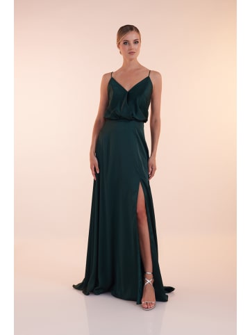 Unique Kleid Luxe Slip Dress in Dark Green