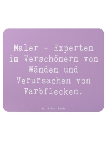 Mr. & Mrs. Panda Mauspad Spruch Maler Freude mit Spruch in Lavendeltraum