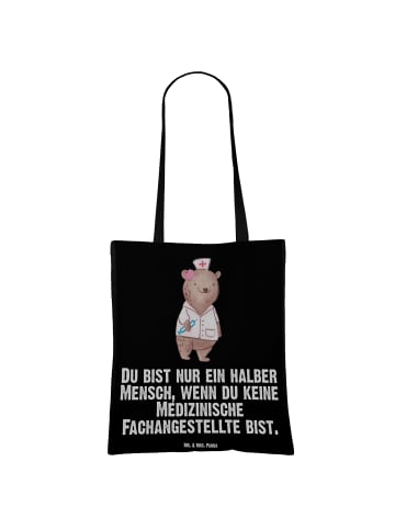 Mr. & Mrs. Panda Tragetasche Medizinische Fachangestellte Herz m... in Schwarz
