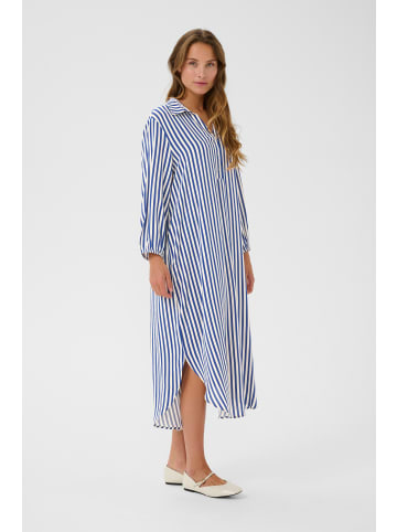 CULTURE Kleid CUdenia Loose fit in Mazarine Blue/White Stripe