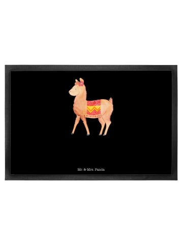 Mr. & Mrs. Panda Gummimatte Alpaka Stolz mit Spruch in Schwarz