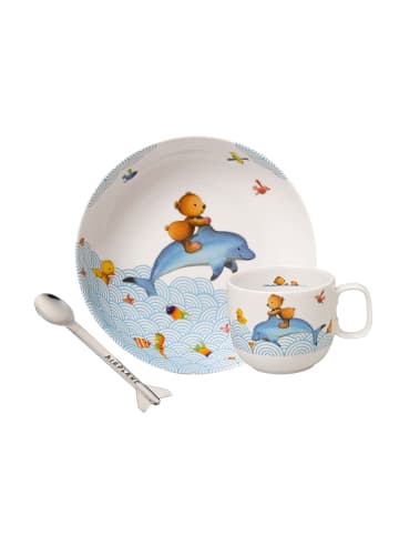 Villeroy & Boch Kindergeschirr-Set, 3tlg EF Happy as a Bear in blau