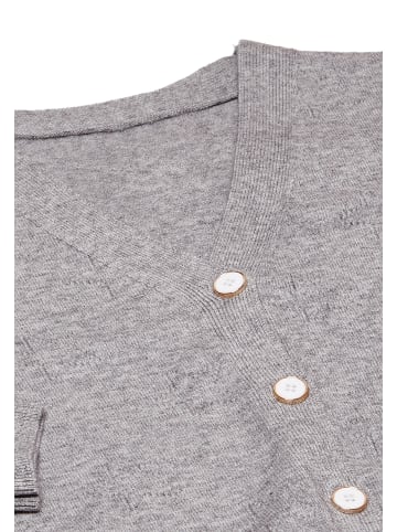 aleva Damen Strickjacke in Grau Melange