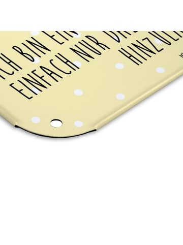 Mr. & Mrs. Panda Schild Robbe Lachen mit Spruch in Gelb Pastell