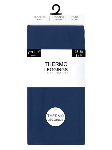 Yenita® THERMO Leggings 2er Pack in marine-blau