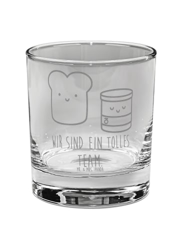 Mr. & Mrs. Panda Whiskey Glas Toast Marmelade mit Spruch in Transparent