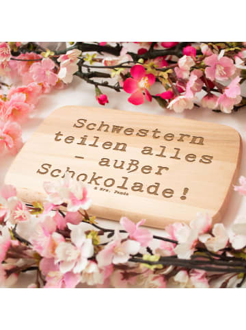 Mr. & Mrs. Panda Vesperbrett Spruch Schwestern Liebe mit Spruch in Transparent