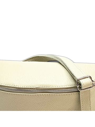 Florence Gürteltasche Leder beige ca. 29cm