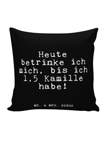 Mr. & Mrs. Panda Motivkissen Heute betrinke ich mich,... mit Spruch in Schwarz