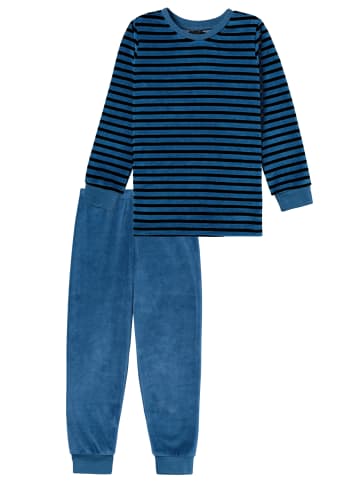 Schiesser Schlafanzug Boys World 2 in Blau