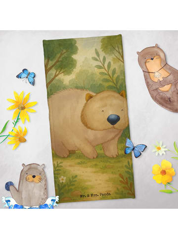 Mr. & Mrs. Panda Handtuch Wombat Design ohne Spruch in Gelb Pastell