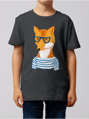 wat? Apparel T-Shirt Fuchs in Grau