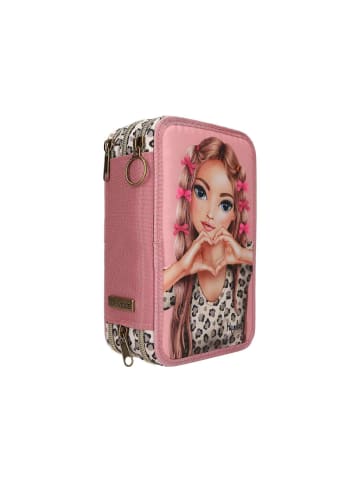 Depesche 3-Fach Federtasche LEOHEART mit Schleifen TOPModel 7,5 x 13 x 20 cm in rosa