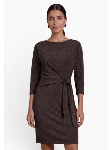Zero  Jerseykleid mit Schleifenknoten in Black Coffee