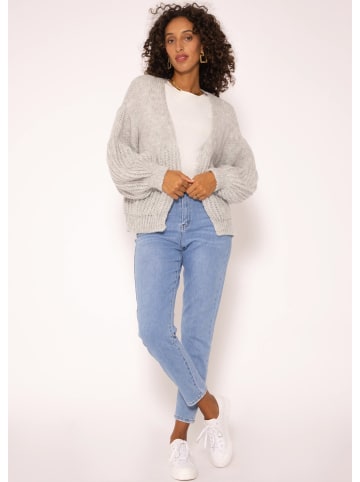 SASSYCLASSY Oversize Strick-Cardigan in Grau