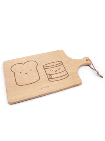 Mr. & Mrs. Panda Schneidebrett Holz Toast Marmelade ohne Spruch in Transparent