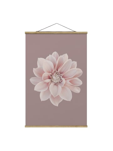 WALLART Stoffbild - Dahlie Blume Lavendel Weiß Rosa in Rosa