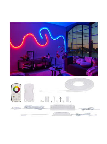 paulmann LED Streifen Function MaxLED RGB Funk Control 3m Basisset Flow in weiß