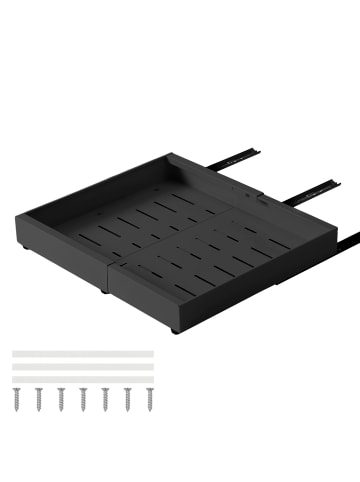 Home Nature Wohnkonzept Teleskopschublade in Schwarz 32-52x53x6 cm