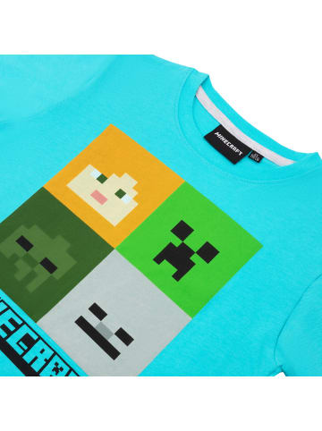 Minecraft Minecraft Kinder Pyjama kurzer Schlafanzug Creeper in weiß