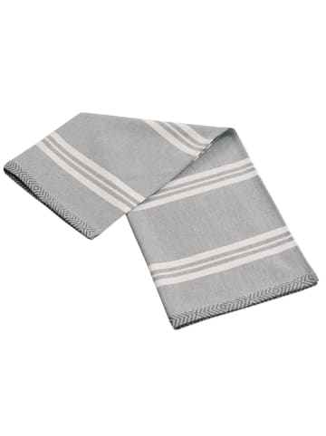 Framsohn 6er Set: Geschirrtuch Modern Kitchen Blockstreifen in Grau - (L) 70 x (B) 50 cm