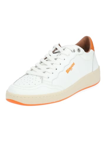 BLAUER USA Sneaker in Weiß/Orange