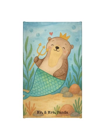 Mr. & Mrs. Panda Handtuch Wassermann Astrologie Design ohne Spruch in Weiß