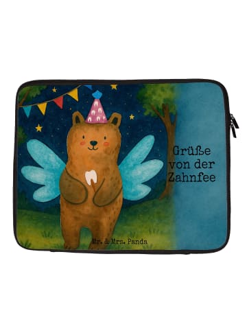 Mr. & Mrs. Panda Laptop Case Bär Zahnfee Design mit Spruch in Weiß