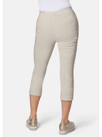 GOLDNER Kurzgröße:  7/8-Bengalinhose Schlupfhose LOUISA mit Steppnähten in kitt