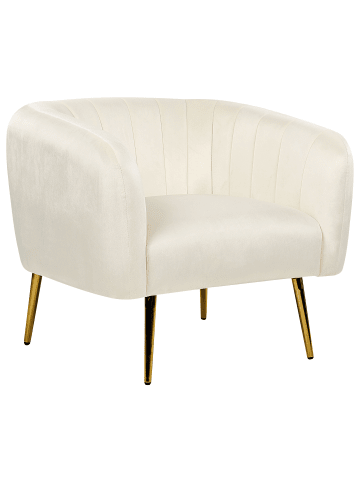 Beliani Sessel LACONIA in Beige/Gold - (W) 85 x (H) 72 x (L) 62 cm