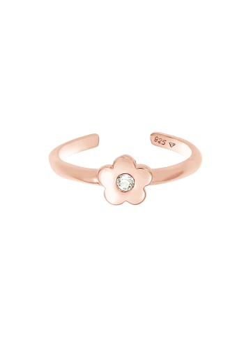 Elli Ring 925 Sterling Silber Blume in Rosegold