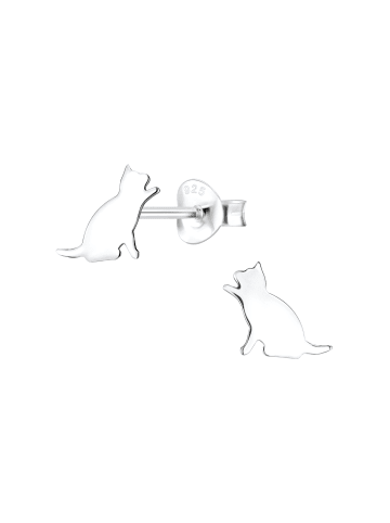 Alexander York Ohrstecker KATZE in 925 Sterling Silber, 2-tlg.