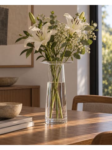 Blumenvase MANNA in Transparent - (W) 14 x (H) 26 x (L) 14 cm