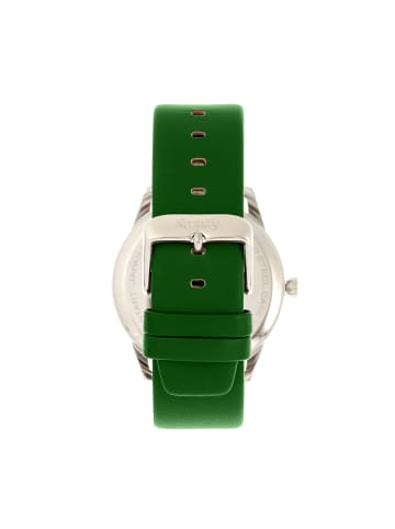 Simplify Die 6300 Lederarmbanduhr in Olive/White