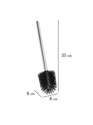 Wenko Ersatzbürste, Silikon, WC in Silbern, (H) 35 x (L) 8 cm