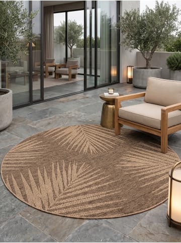 KADIMA DESIGN Flachgewebeteppich Jute-Optik Natur Bordüre Waschbar