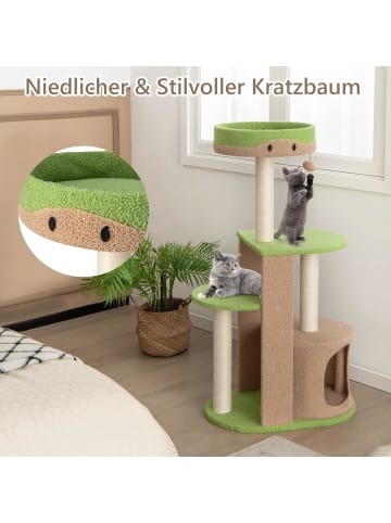 COSTWAY Kratzbaum 5-stöckig in Braun