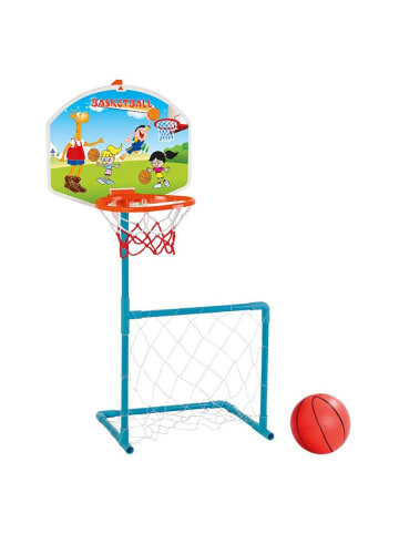 Pilsan Kinderbasketballkorb und Fußballset 03392 in blau