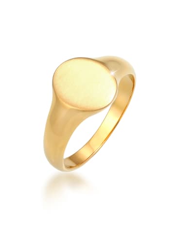 KUZZOI Ring 925 Sterling Silber Siegelring in Gold