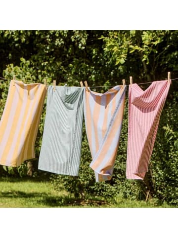 IB Laursen IB Laursen Geschirrtuch LINUS Breite Streifen Mustard Hellrosa