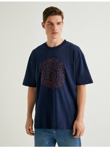 KOTON T-shirt in Marineblau