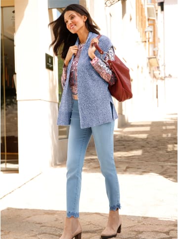 Sieh an! Strickweste in rauchblau-meliert