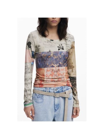 Desigual Beige Viskose Damen T-Shirt