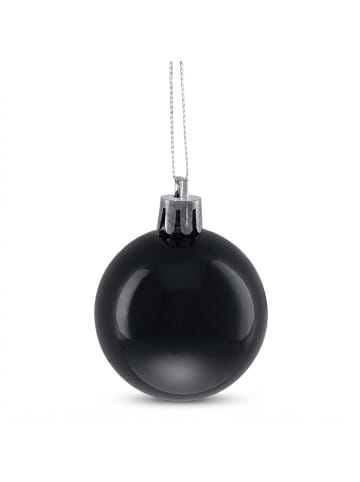 50-tlg. Weihnachtskugeln Set in Schwarz