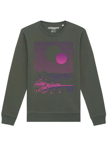wat? Apparel Sweatshirt Sun and Moon Skyline in Khaki